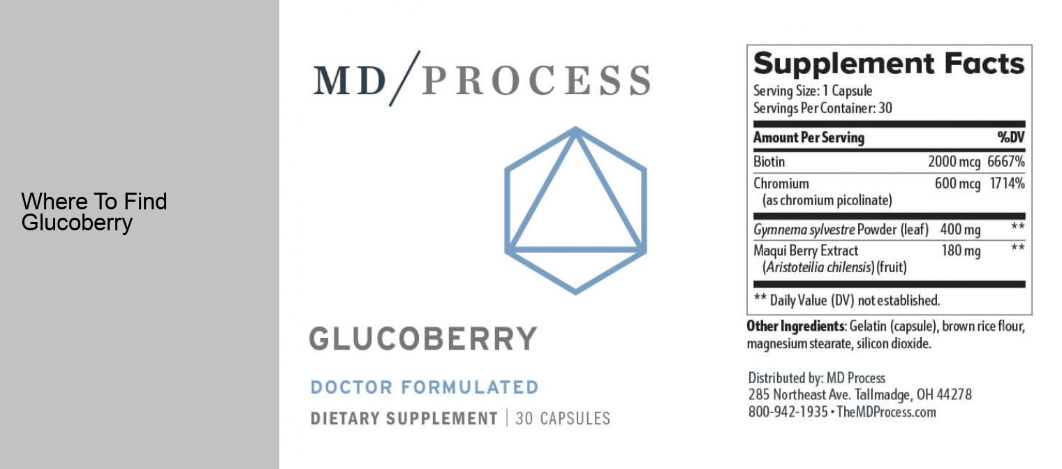 Where To Find Glucoberry